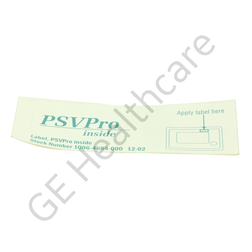 Sticker Label Pressure Support Ventilation with Protection Sticker Label Pressure Support Ventilation with Protection