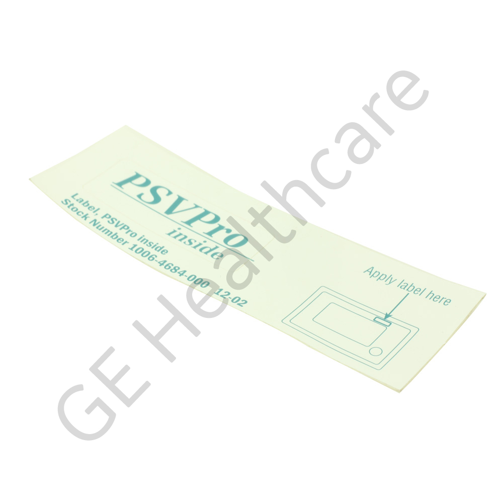 Sticker Label Pressure Support Ventilation with Protection Sticker Label Pressure Support Ventilation with Protection